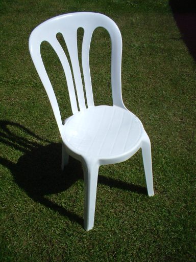 white bistro chair